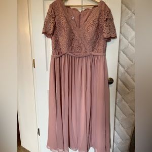 Dusty Rose formal gown size 16/18 petite